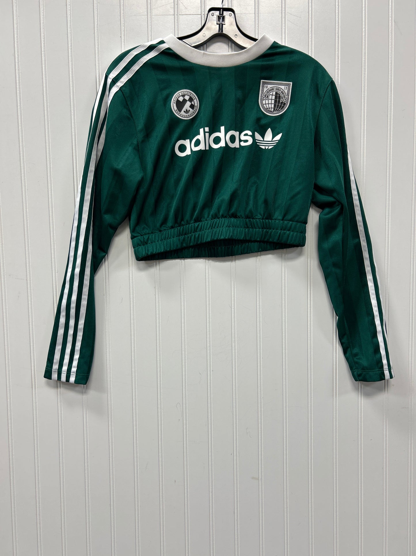 Top Ls By Adidas In Green, Size:S