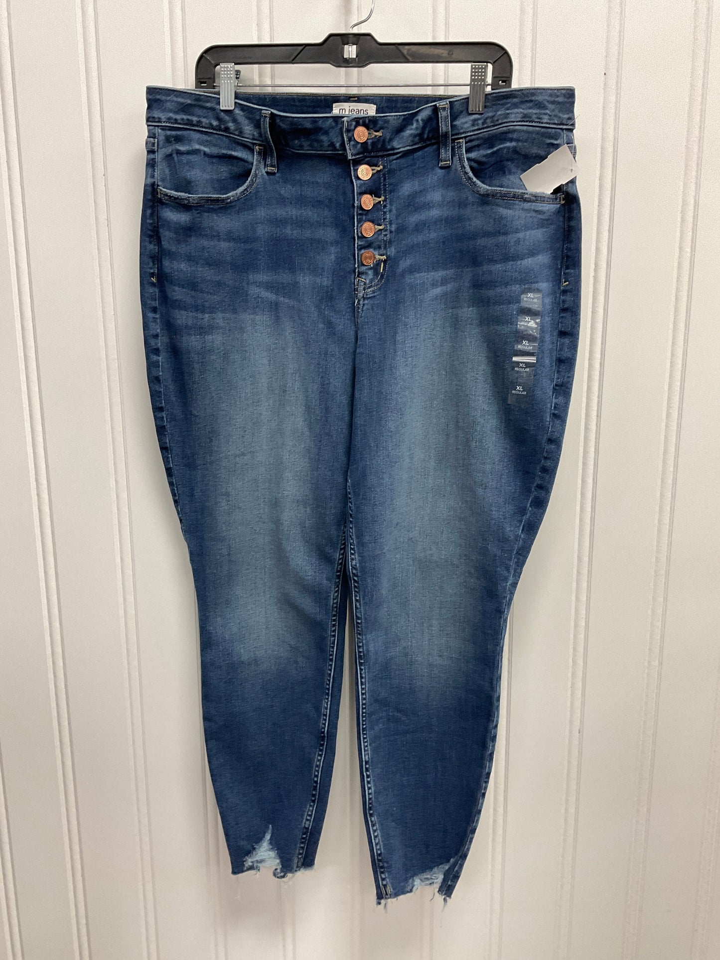 Jeans Skinny By Maurices In Blue Denim, Size:Xl