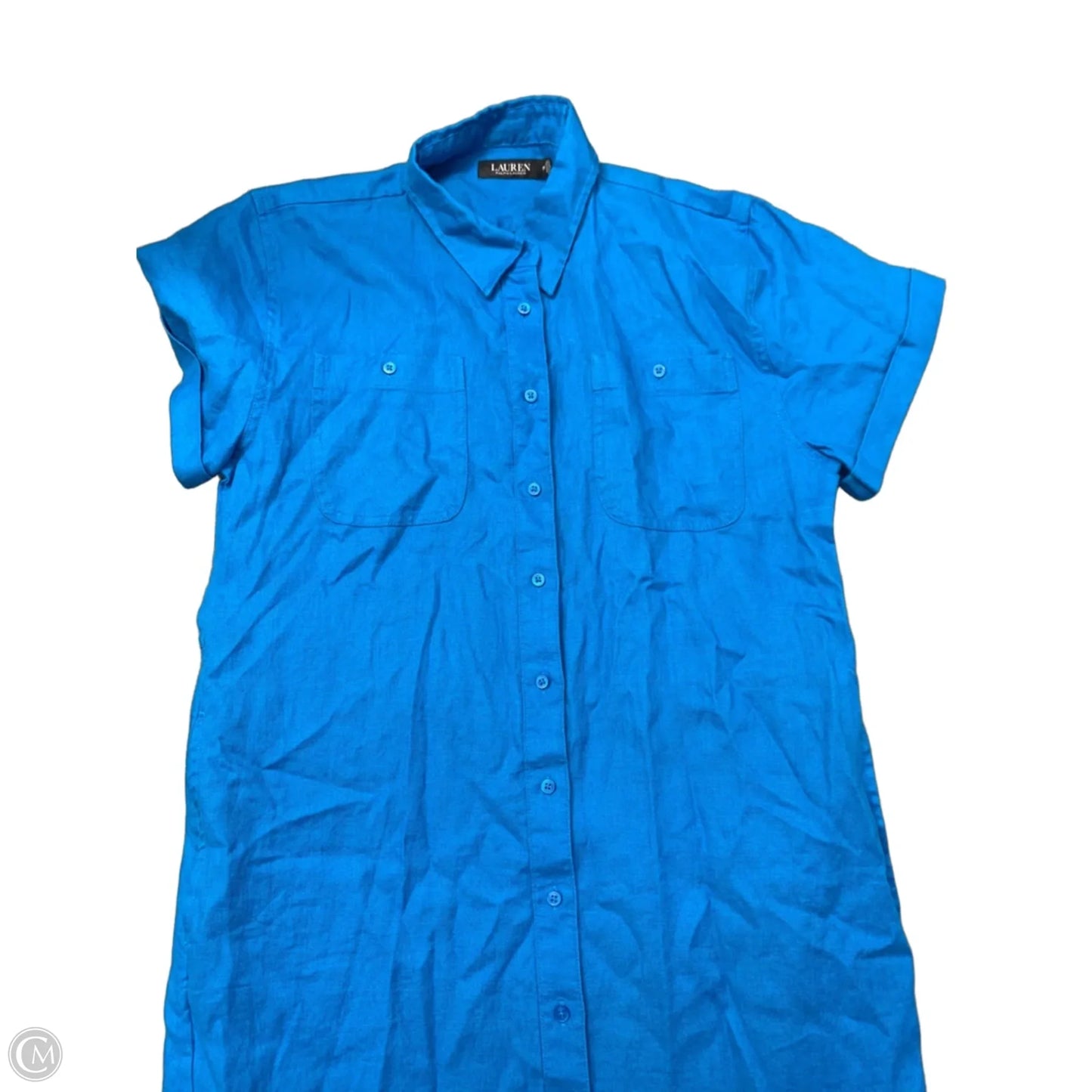 Dress Casual Maxi By Lauren By Ralph Lauren In Blue, Size: 10