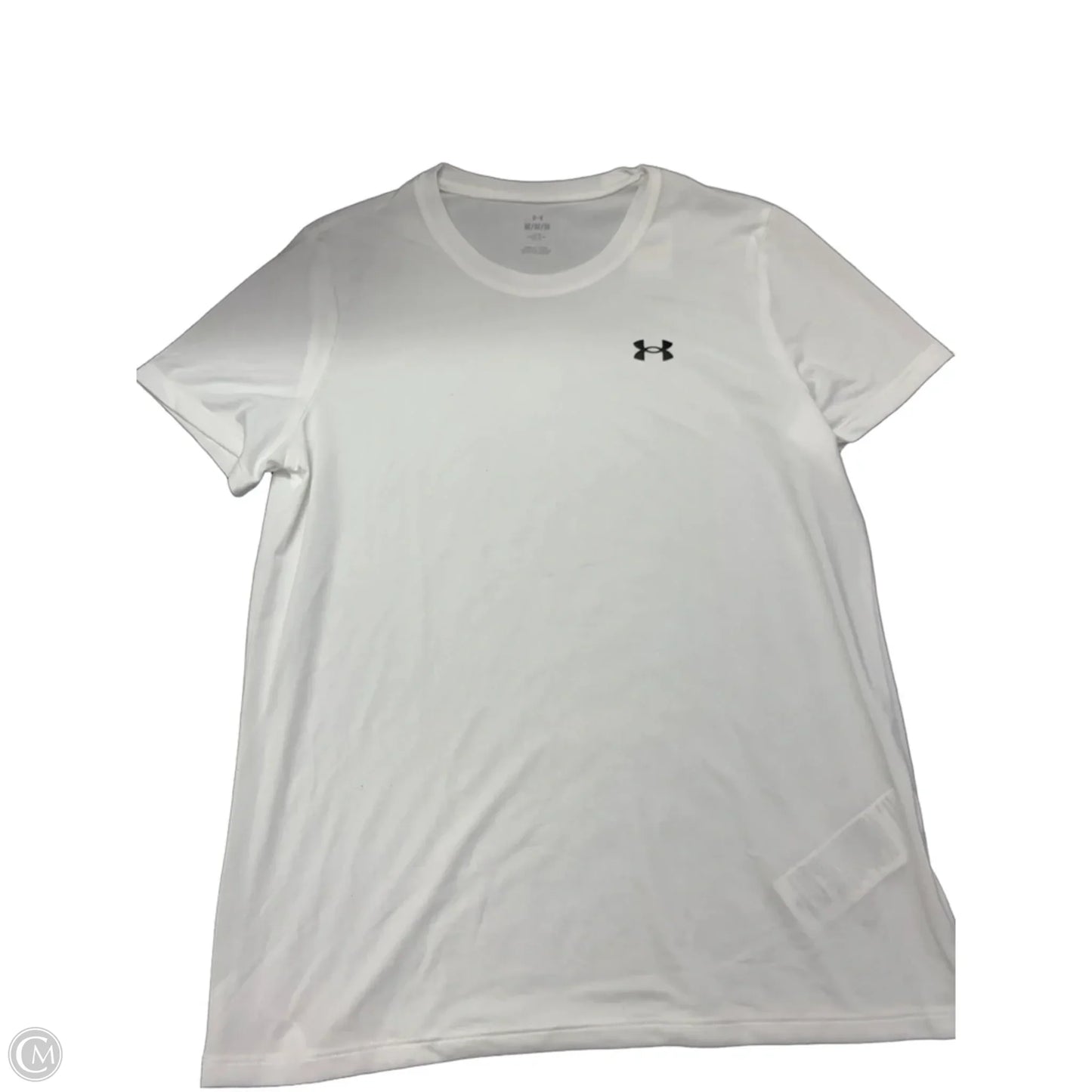 Athletic Top Short Sleeve By Under Armour In White, Size: M