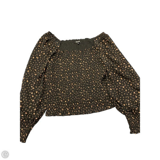 Blouse Long Sleeve By Madewell In Black, Size: L