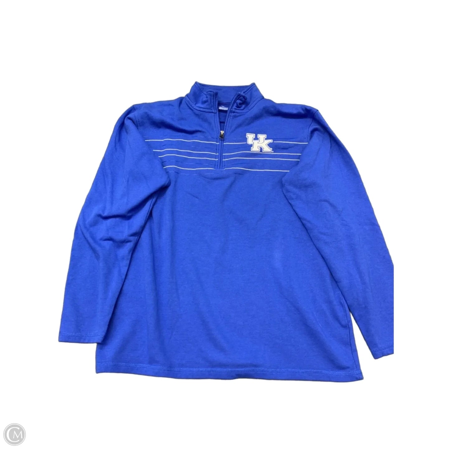 Sweatshirt Crewneck By Captivating In Blue, Size: L