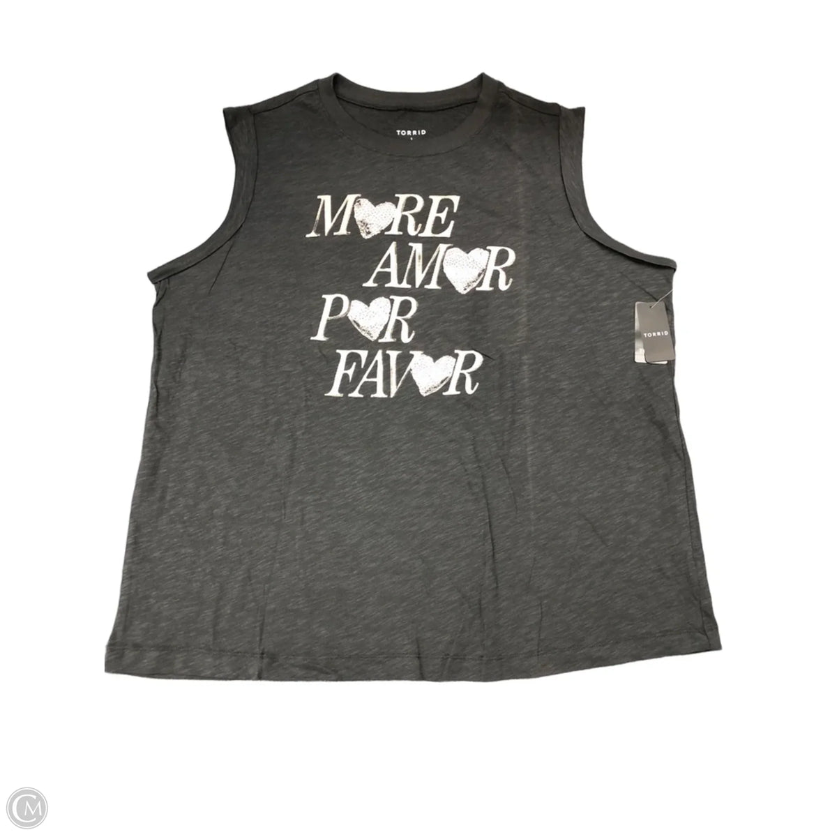 Top Short Sleeve By Torrid In Grey, Size: 1x