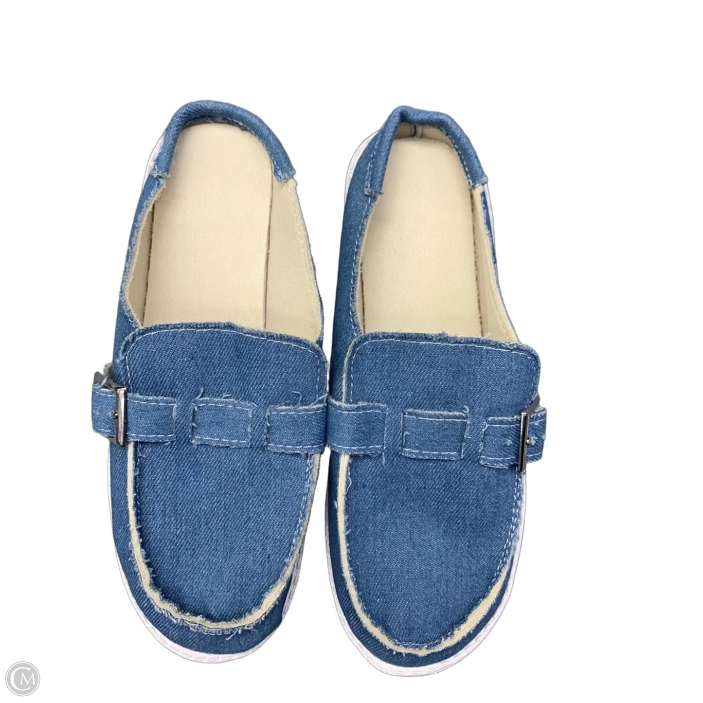 Shoes Flats By Clothes Mentor In Blue Denim, Size: 6