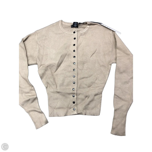 Cardigan By Nicole By Nicole Miller In Tan, Size: Xs