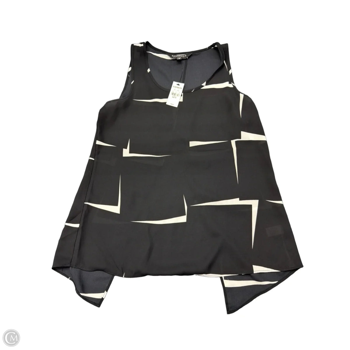 Top Sleeveless By Express In Black & White, Size: Xs