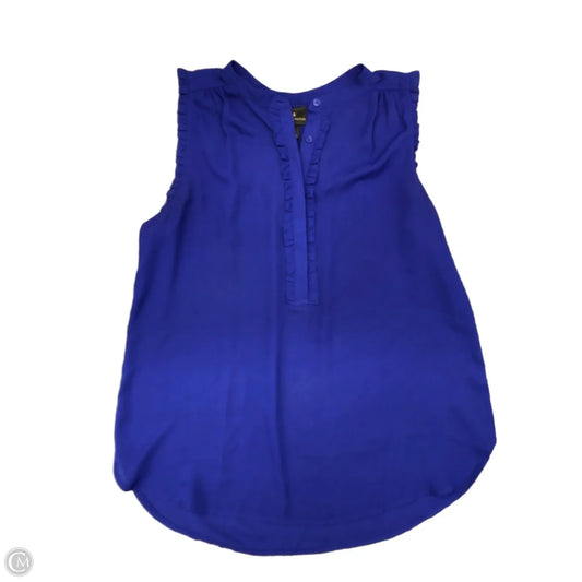 Blouse Sleeveless By Worthington In Blue, Size: S