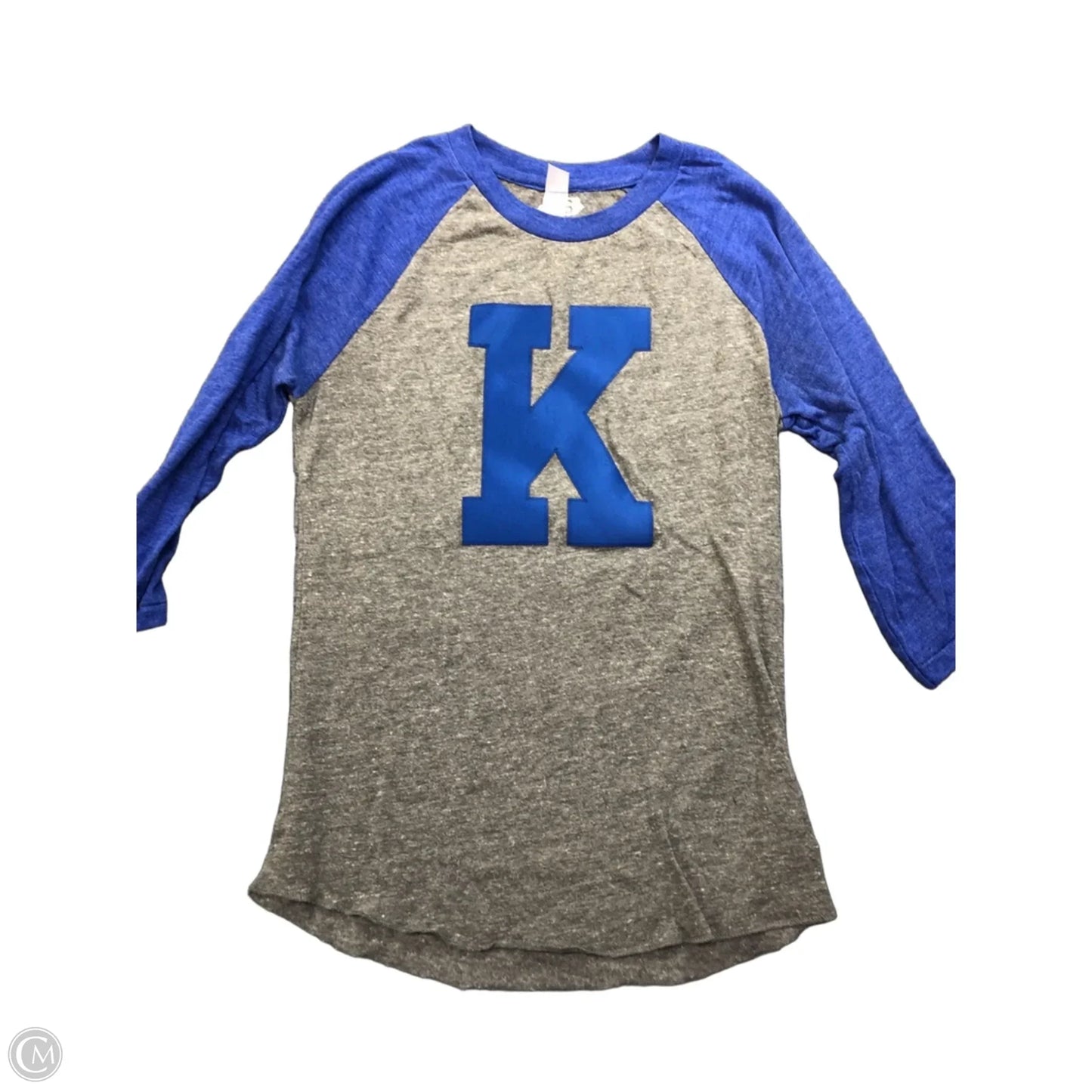 Top Long Sleeve Basic By Alternative In Blue & Grey, Size: S