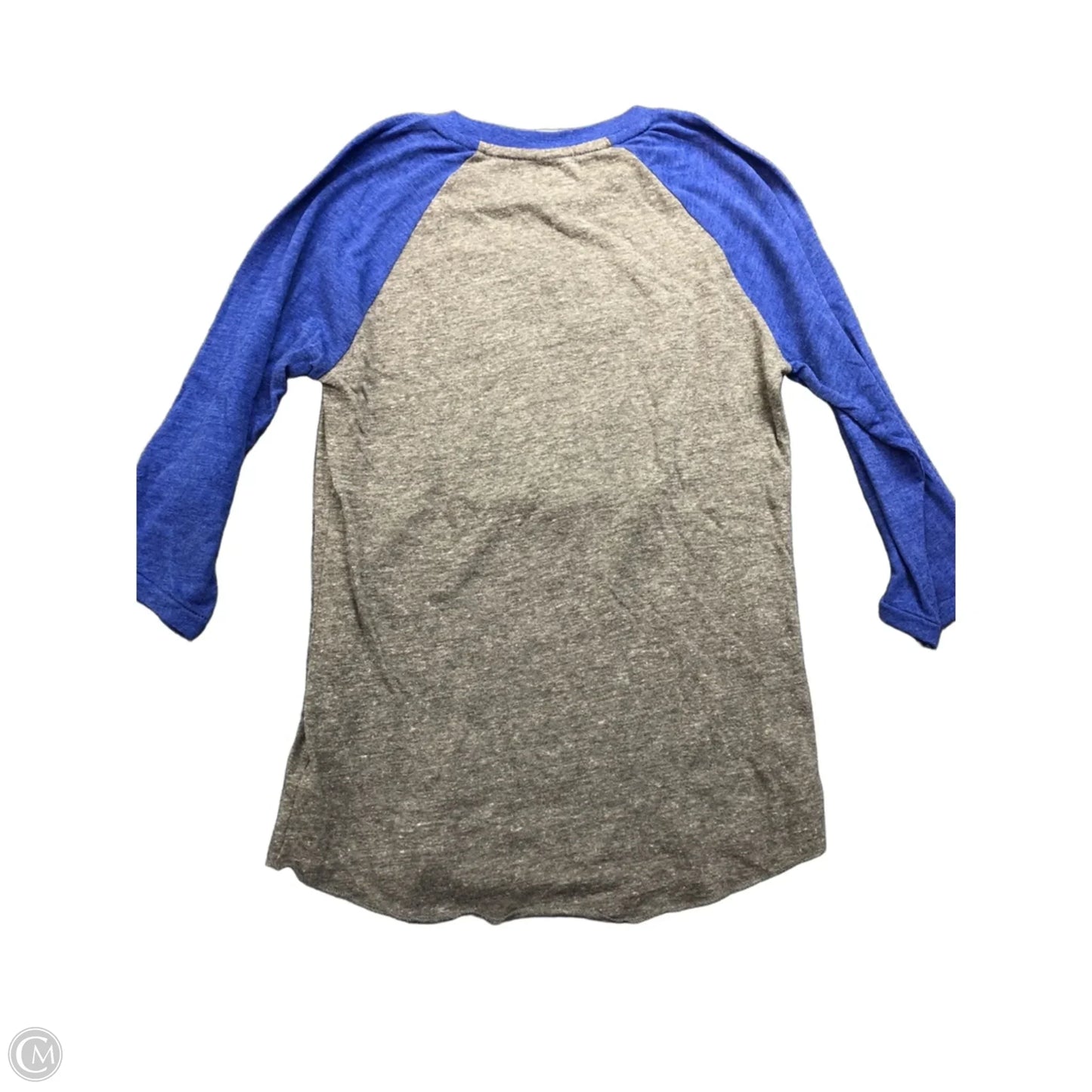 Top Long Sleeve Basic By Alternative In Blue & Grey, Size: S