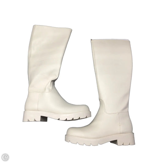 Boots Knee Flats By Nine West In White, Size: 9