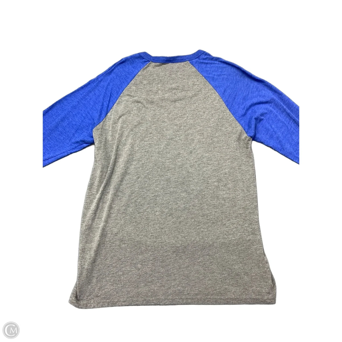 Top Long Sleeve Basic By Canvas In Blue & Grey, Size: M