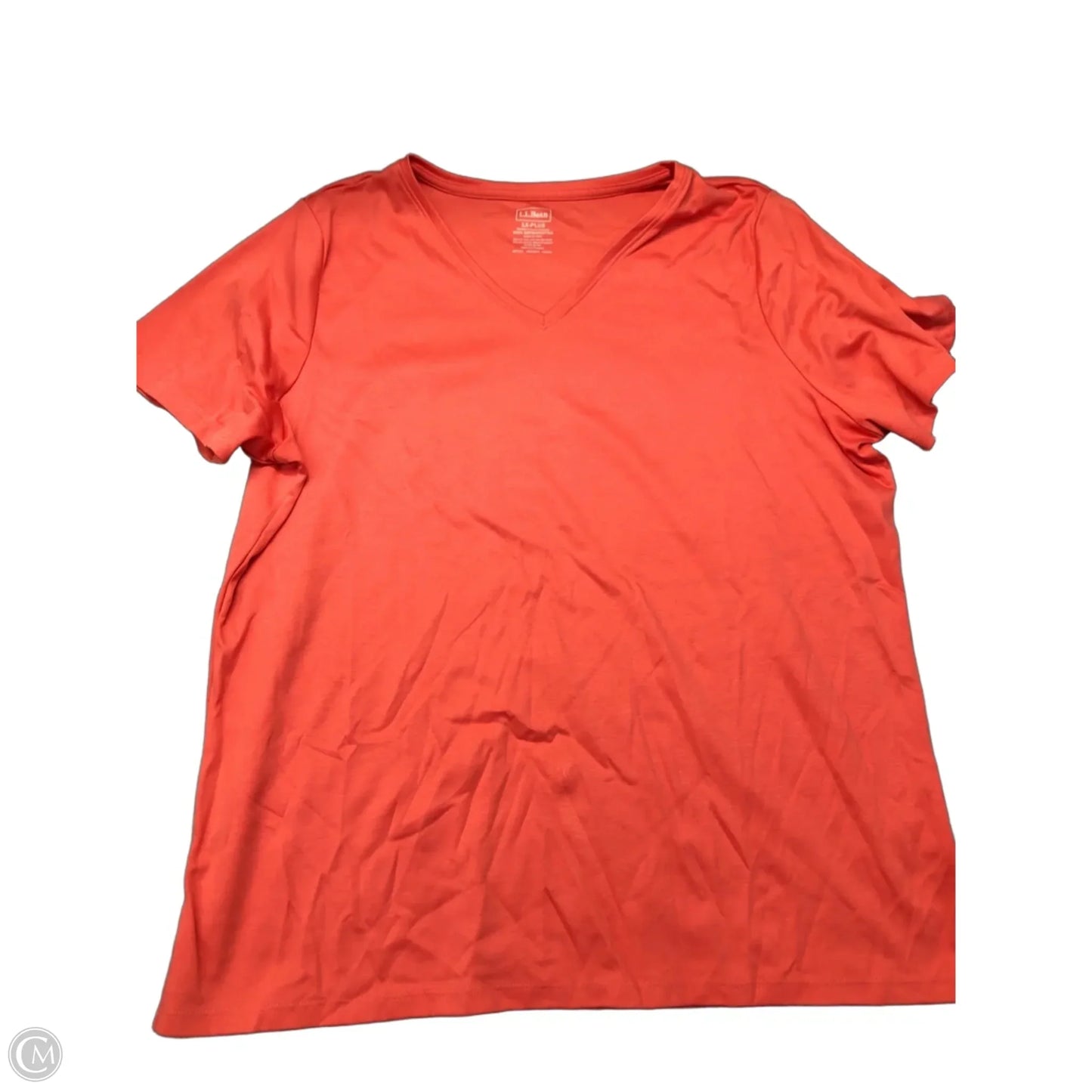 Top Short Sleeve Basic By L.l. Bean In Coral, Size: 1x