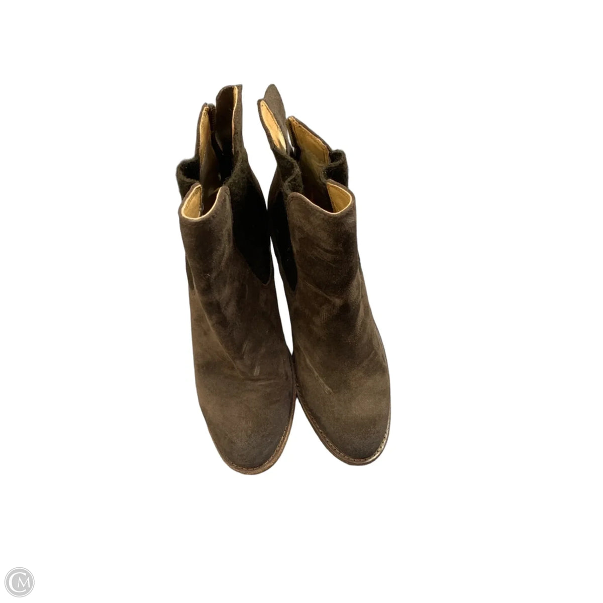 Boots Ankle Heels By Soffe In Brown, Size: 8