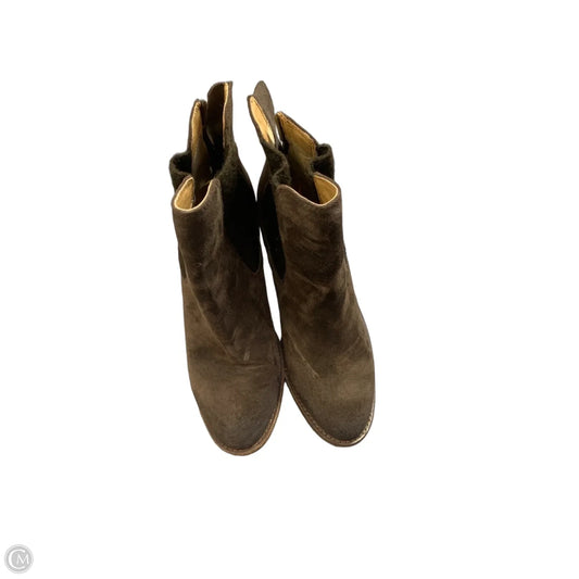 Boots Ankle Heels By Soffe In Brown, Size: 8