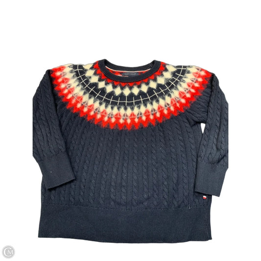 Sweater By Tommy Hilfiger In Blue & Red & White, Size: 1x
