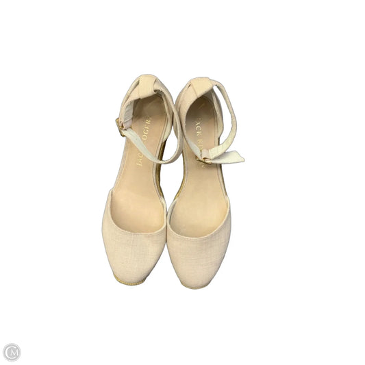 Shoes Heels Wedge By Jack Rogers In Pink & Tan, Size: 9.5