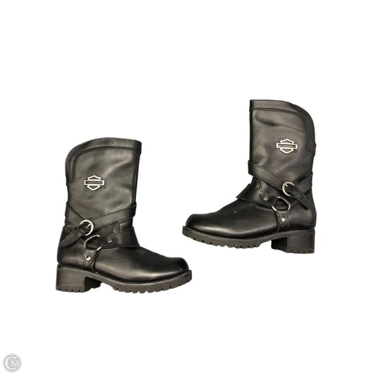 Boots Ankle Flats By Harley Davidson In Black, Size: 6