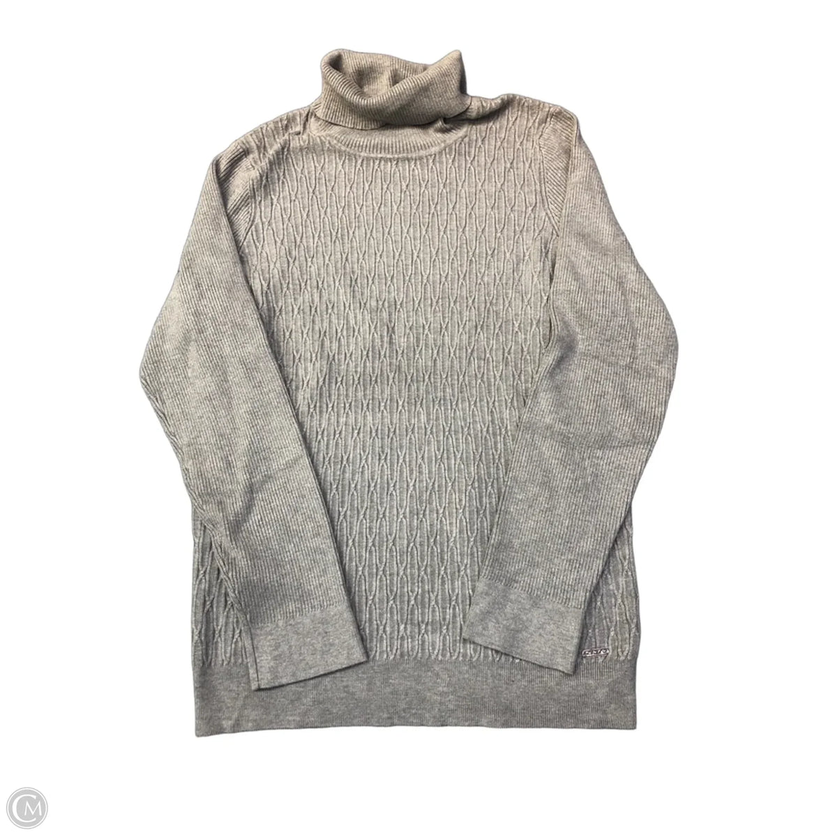 Sweater By Calvin Klein In Grey, Size: L