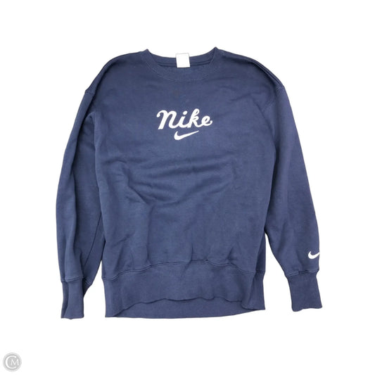 Athletic Sweatshirt Crewneck By Nike Apparel In Navy, Size: Xs