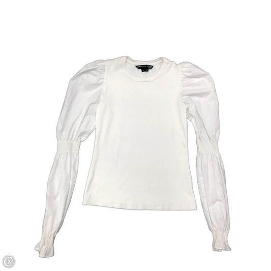 Blouse Long Sleeve By Veronica Beard In White, Size: Xs