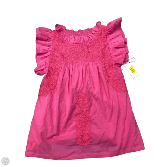 Blouse Short Sleeve By J.marie In Pink, Size: Xs