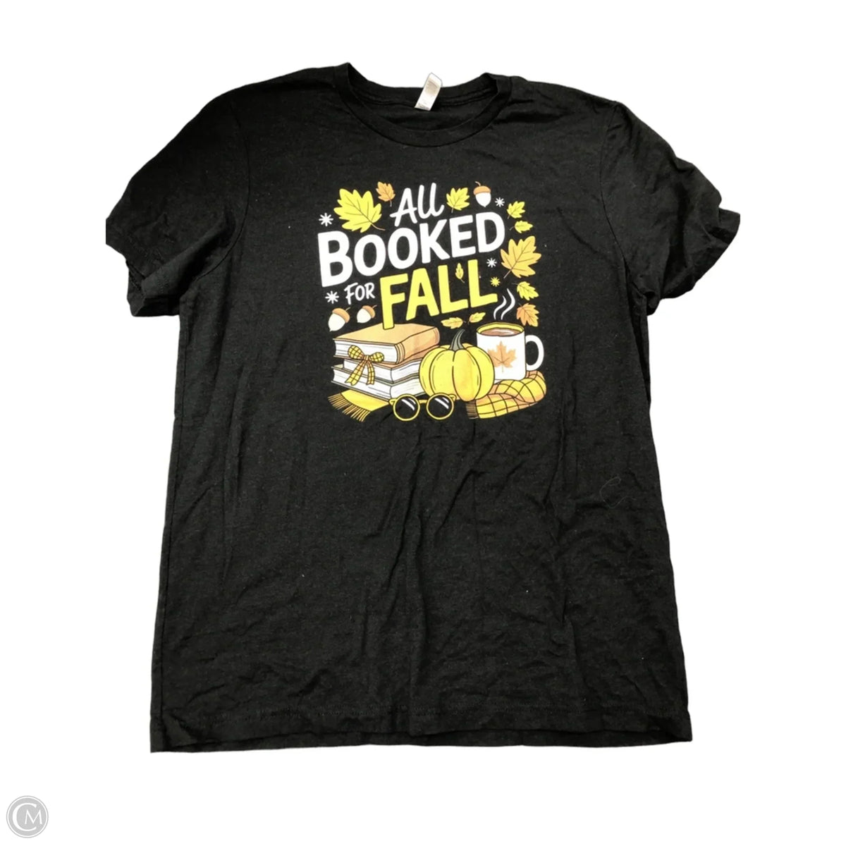 Top Short Sleeve Basic By Canvas In Black, Size: L