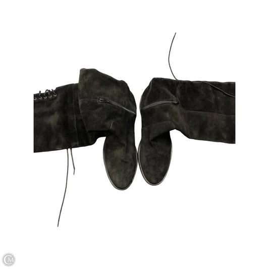 Boots Knee Flats By Clothes Mentor In Black, Size: 7.5