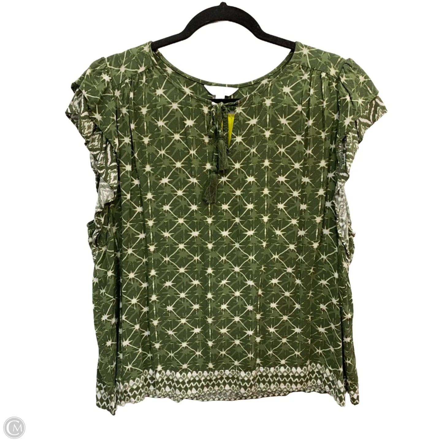 Top Short Sleeve By Time And Tru In Green, Size: Xxl