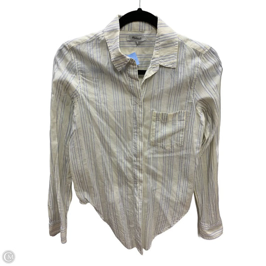 Top Long Sleeve By Madewell In Striped Pattern, Size: S