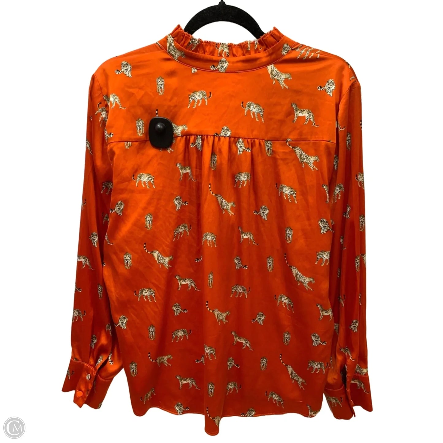 Blouse Long Sleeve By Chicos In Orange, Size: Xs