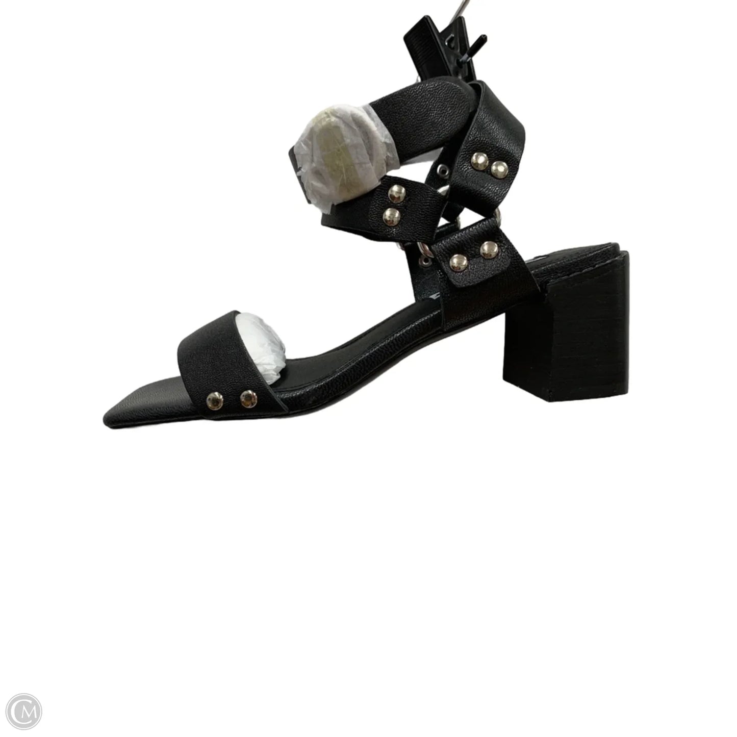 Sandals Heels Block By Clothes Mentor In Black, Size: 6