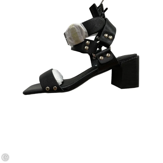 Sandals Heels Block By Clothes Mentor In Black, Size: 6