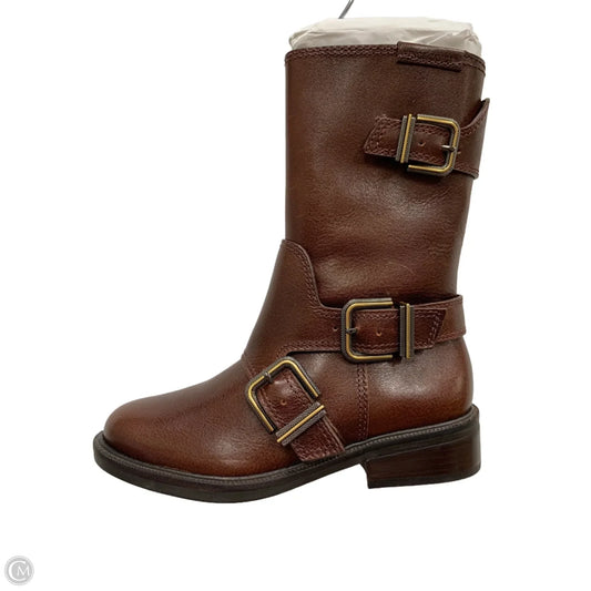 Boots Ankle Flats By Vince Camuto In Maroon, Size: 5