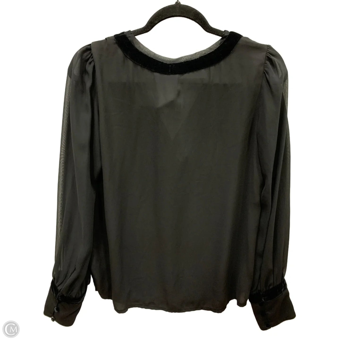 Blouse Long Sleeve By Express In Black, Size: S