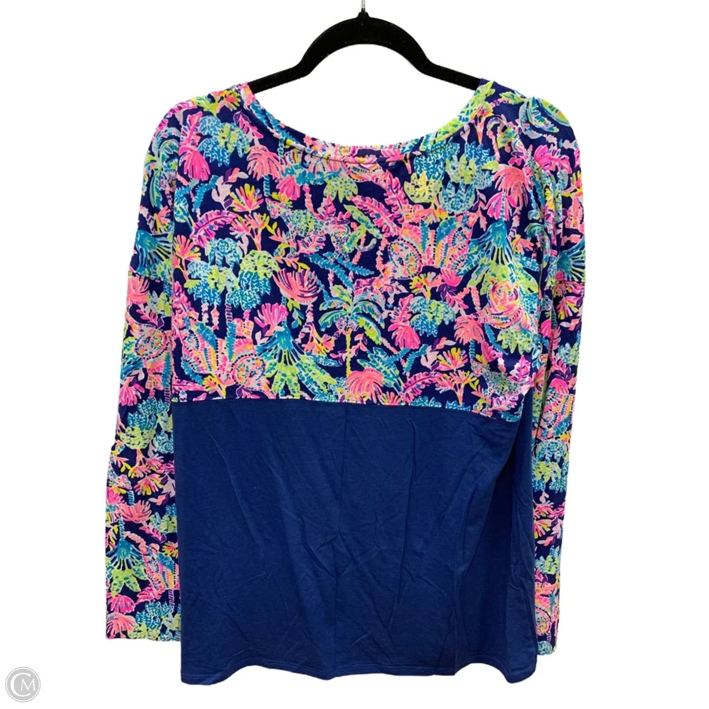 Top Long Sleeve Designer By Lilly Pulitzer In Tropical Print, Size: M
