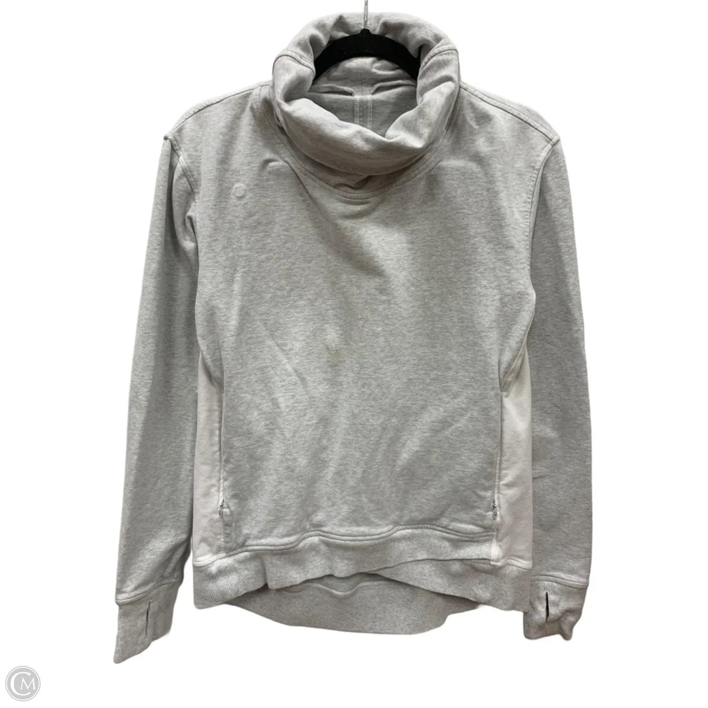 Athletic Sweatshirt Collar By Lululemon In Grey, Size: 8