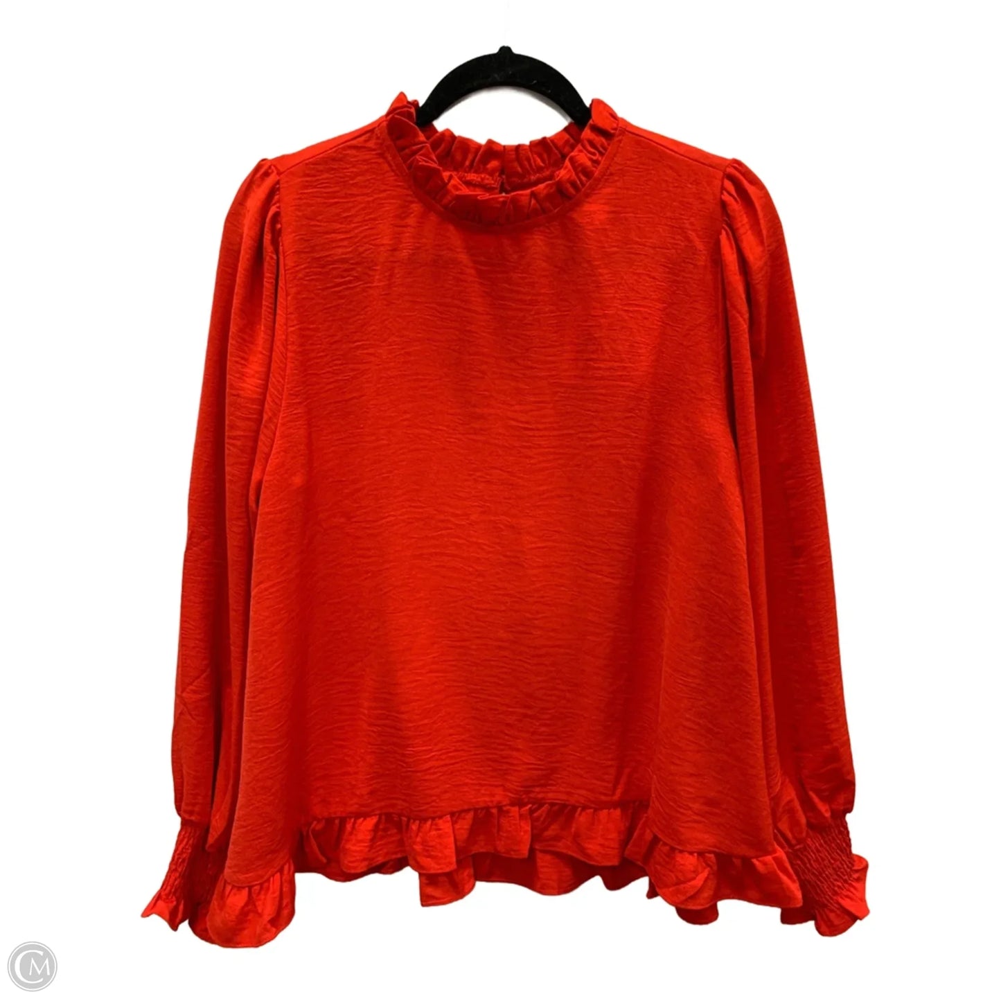 Blouse Long Sleeve By Jodifl In Red, Size: M