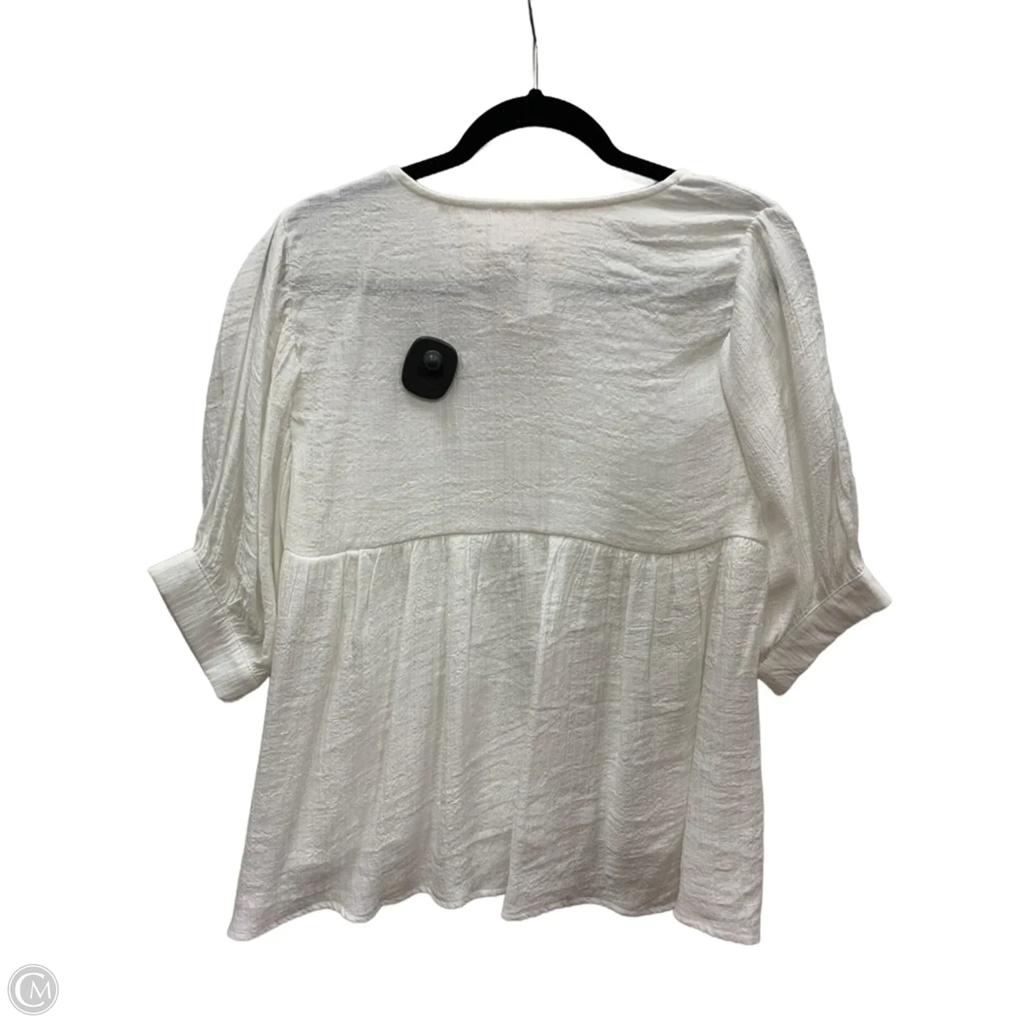 Blouse Long Sleeve By Blu Pepper In White, Size: M
