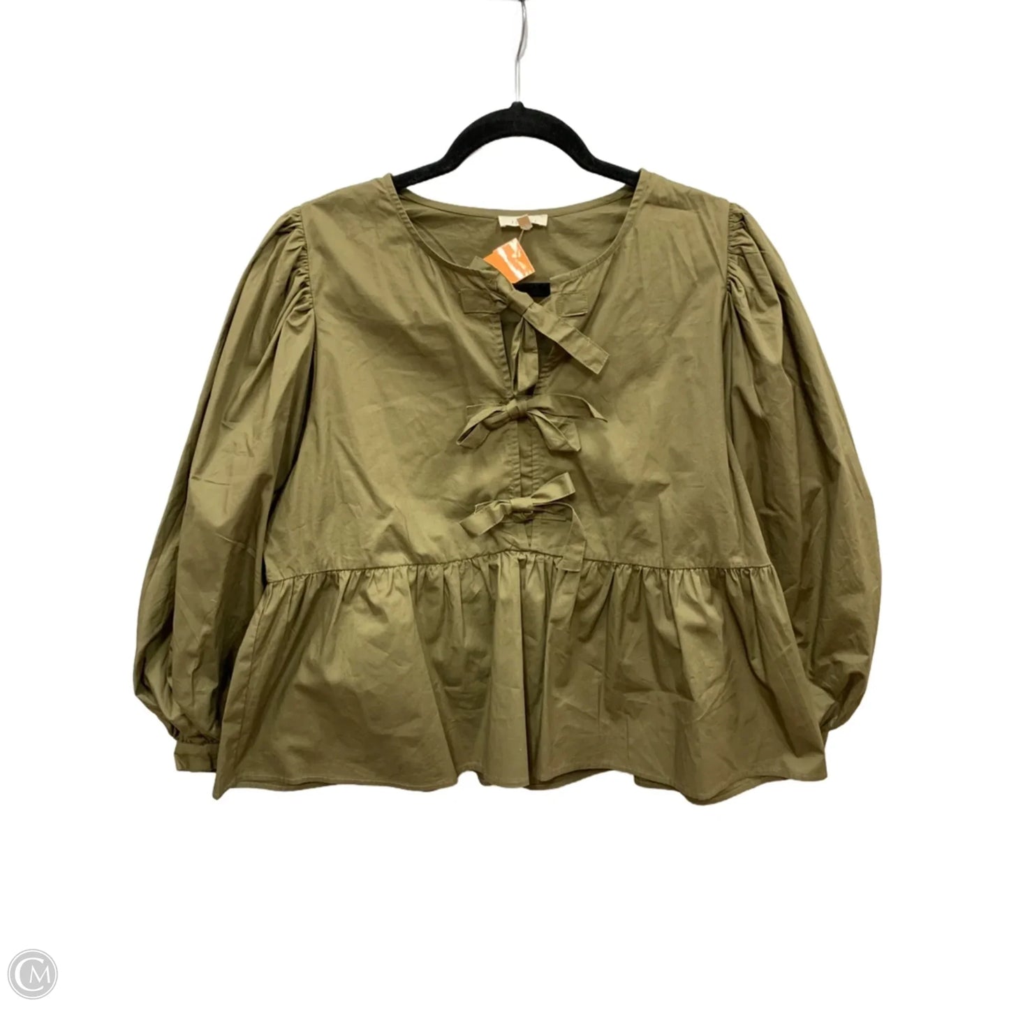 Blouse Long Sleeve By Jodifl In Green, Size: M