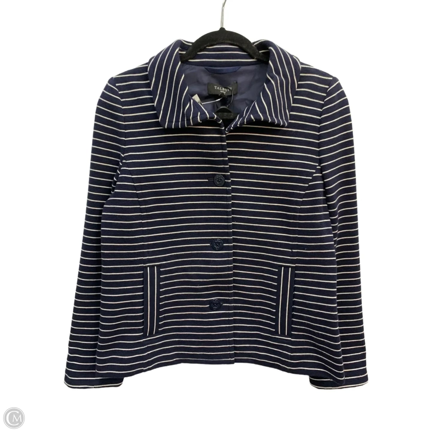 Blazer By Talbots In Striped Pattern, Size: 14p