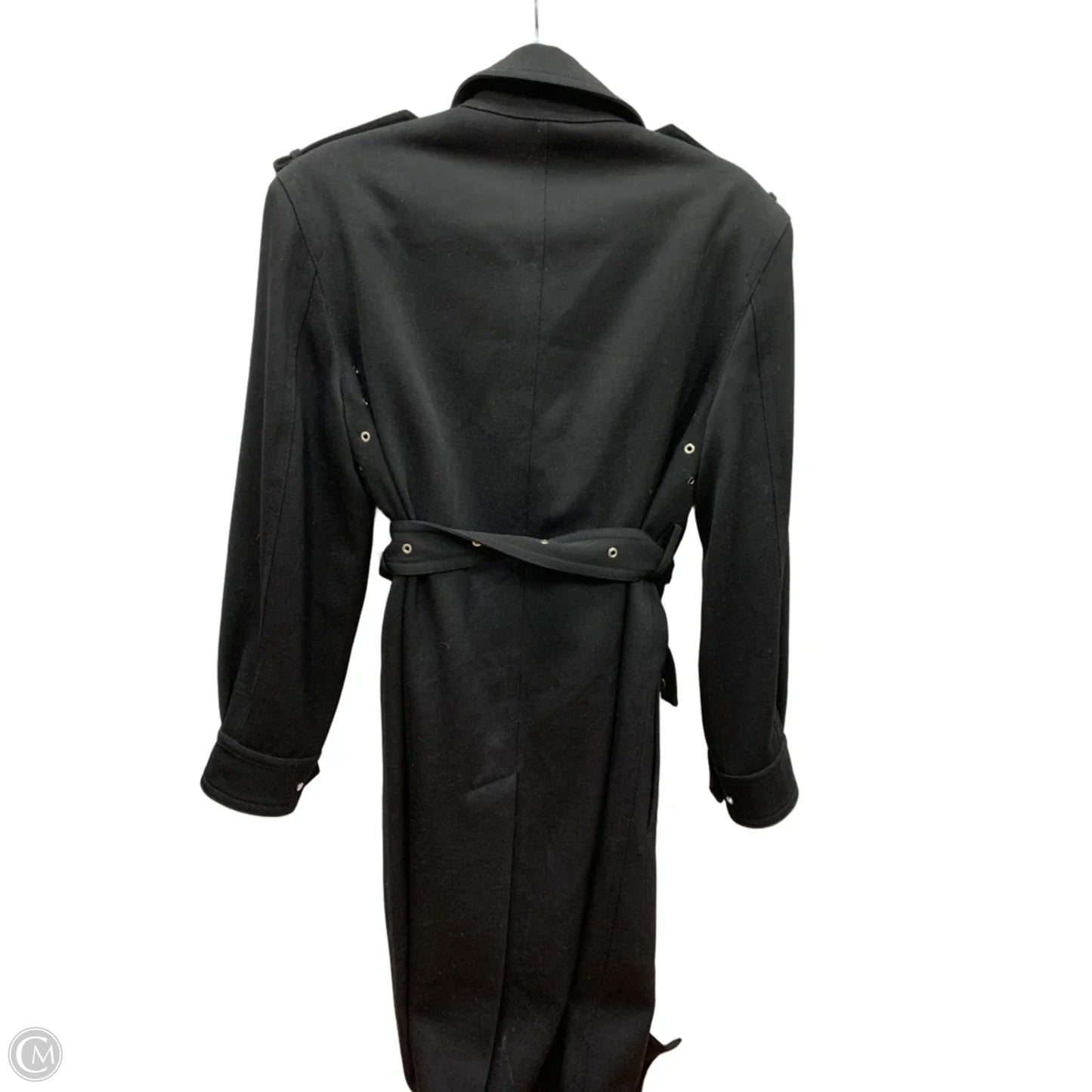 Coat Trench Coat By Cmc In Black, Size: L