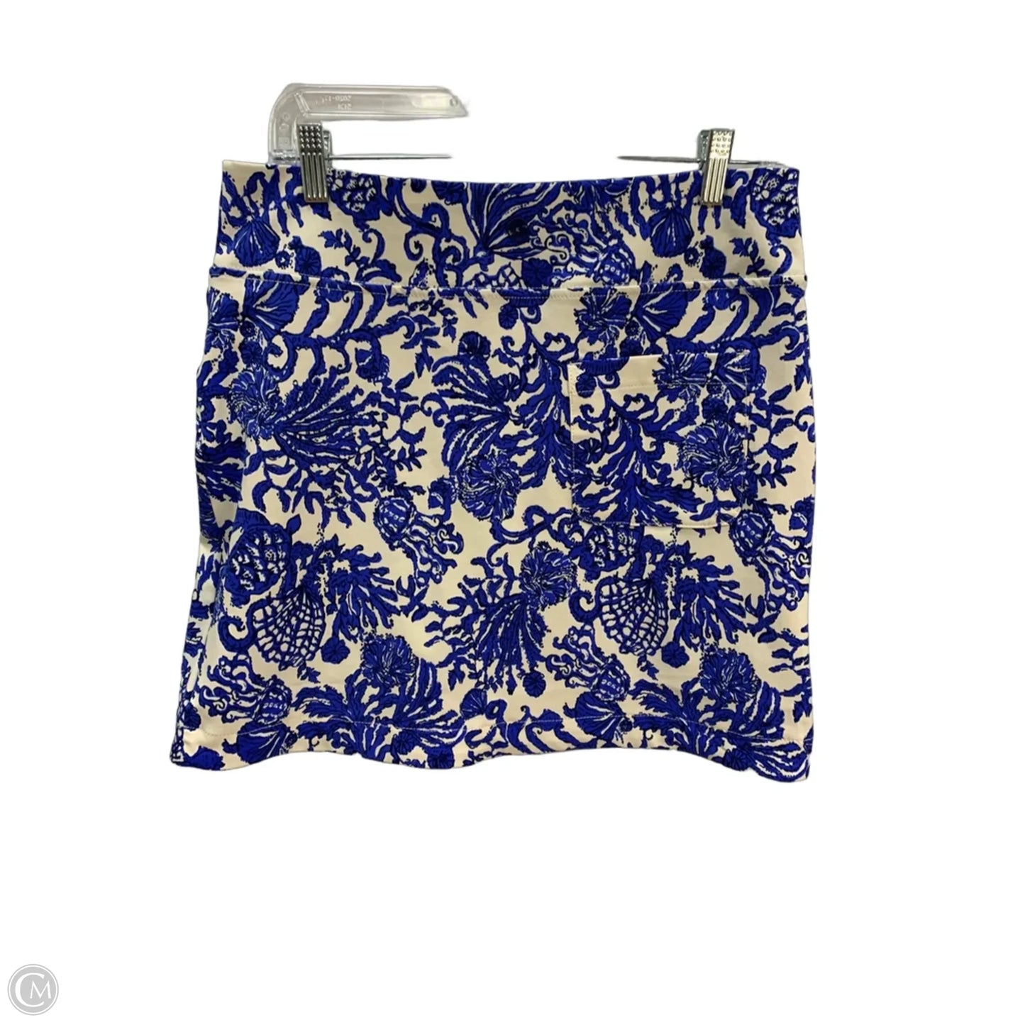 Skort Designer By Lilly Pulitzer In Blue & White, Size: 6