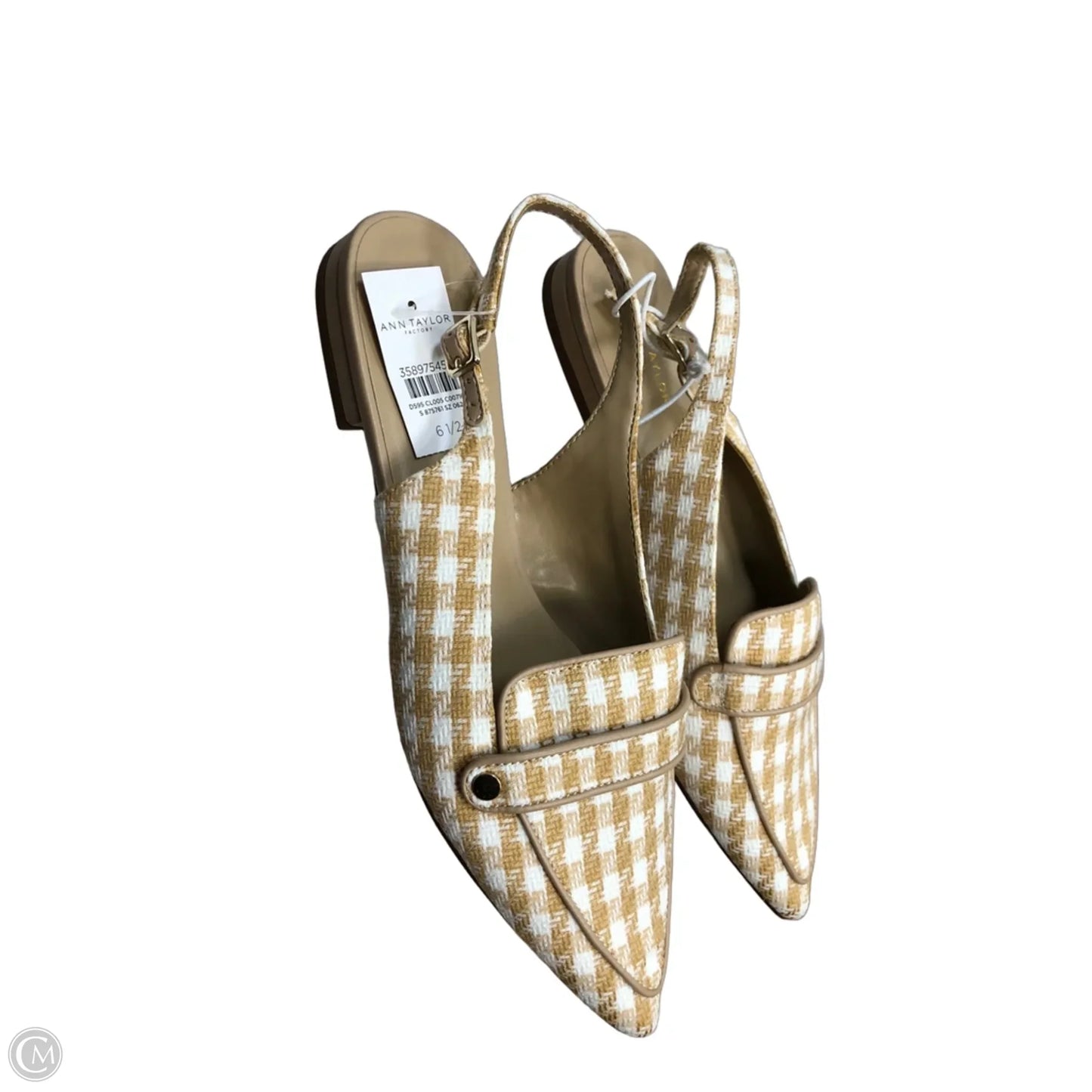 Shoes Flats By Ann Taylor In Tan & White, Size: 6.5