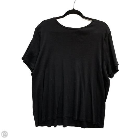 Top Short Sleeve By Talbots In Black, Size: 3x