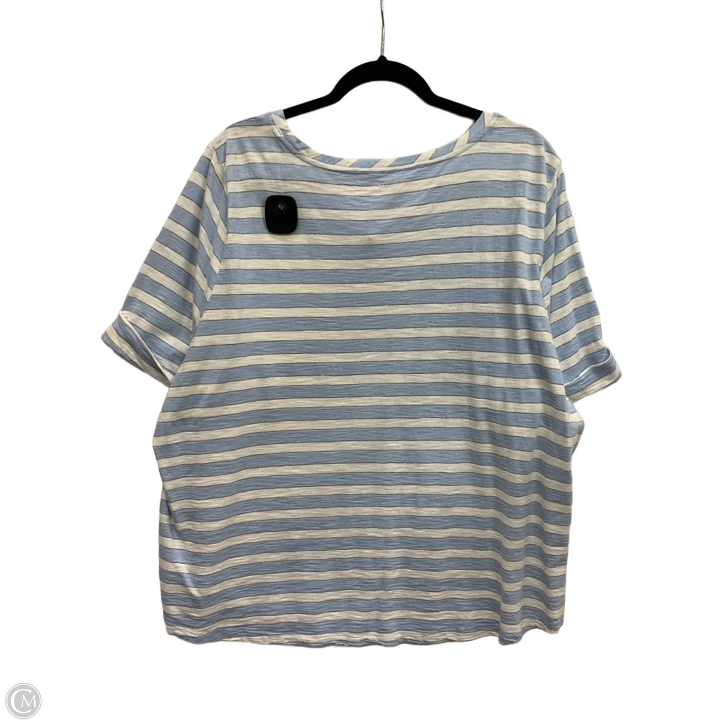 Top Short Sleeve By Talbots In Striped Pattern, Size: 3x