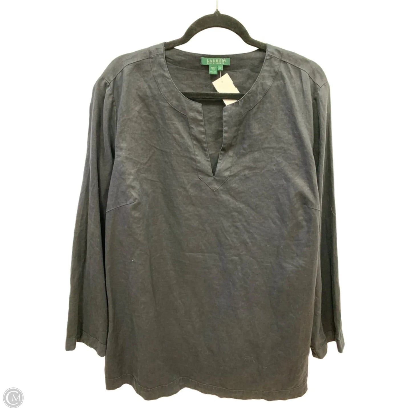 Top Long Sleeve By Ralph Lauren In Black, Size: 2x