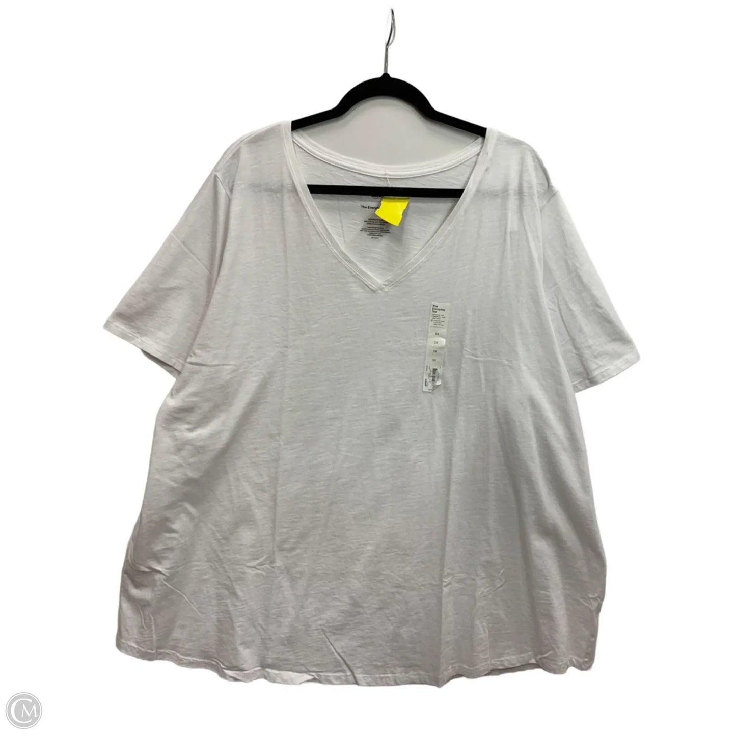 Top Short Sleeve Basic By Sonoma In White, Size: 3x