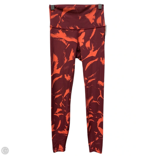 Athletic Leggings By Lululemon In Maroon, Size: 4