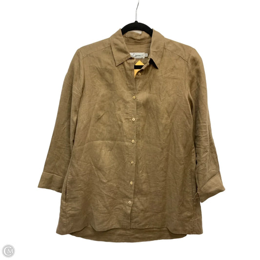 Top Long Sleeve By Cmc In Brown, Size: S