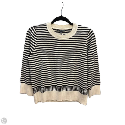 Sweater By Adrianna Papell In Black & White, Size: S